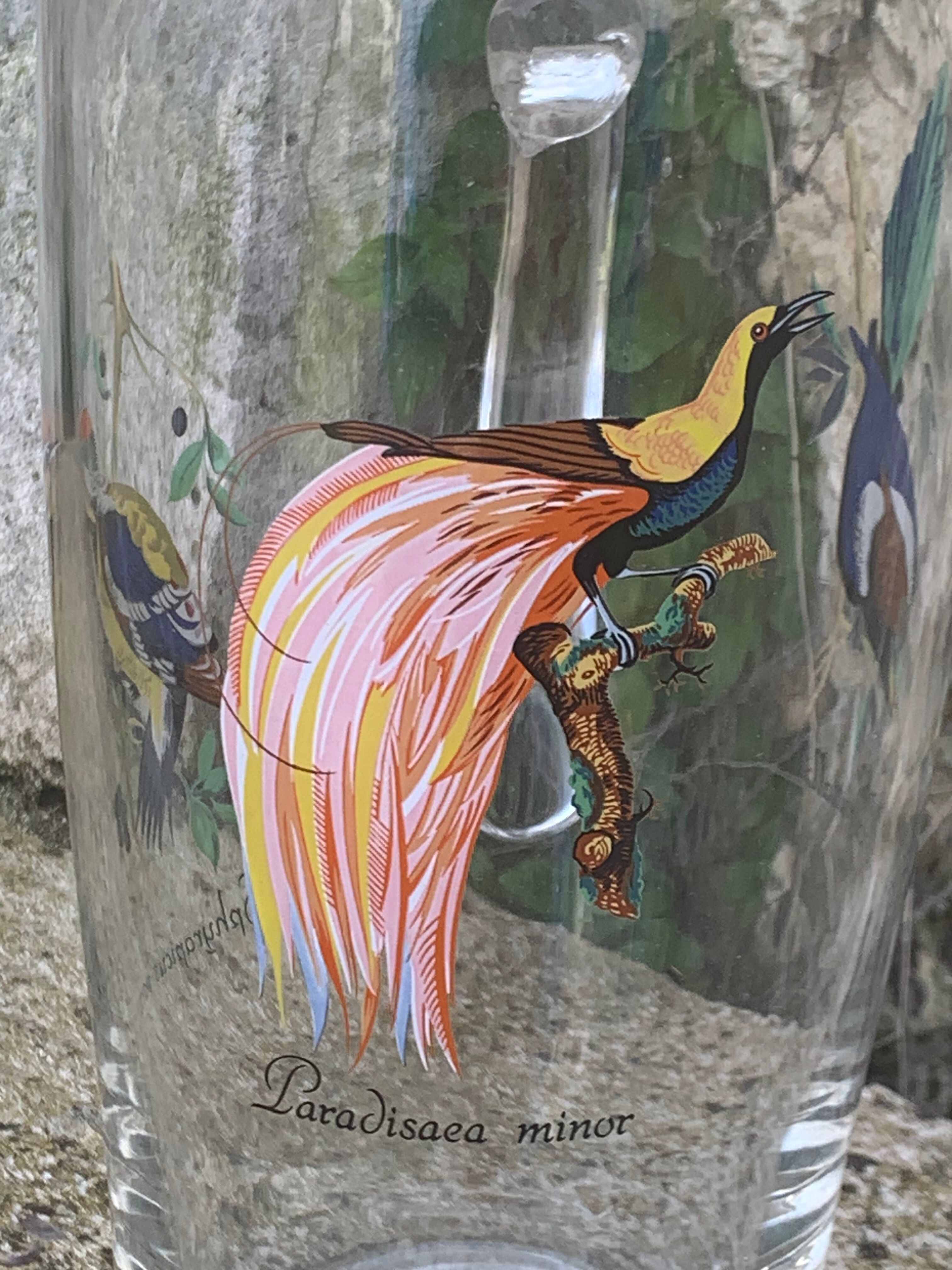 Vintage glass bird decanter, 1950/60