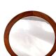 Round vintage mirror with wooden frame Scandinavian style Denmark 1960s