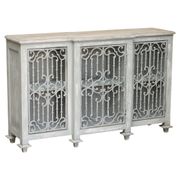 Vintage sideboard with wrought iron doors