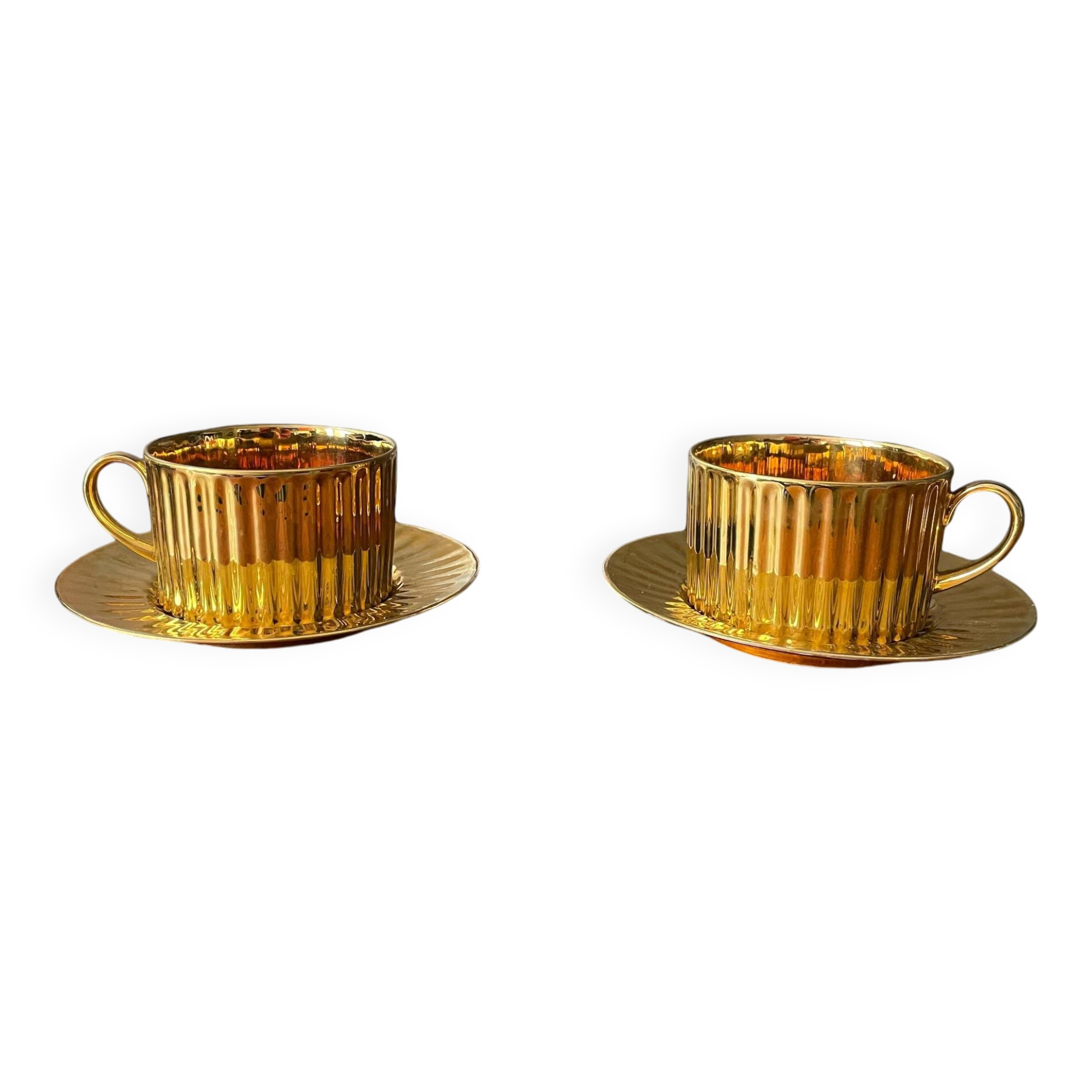 Pair of Limoges porcelain lunches