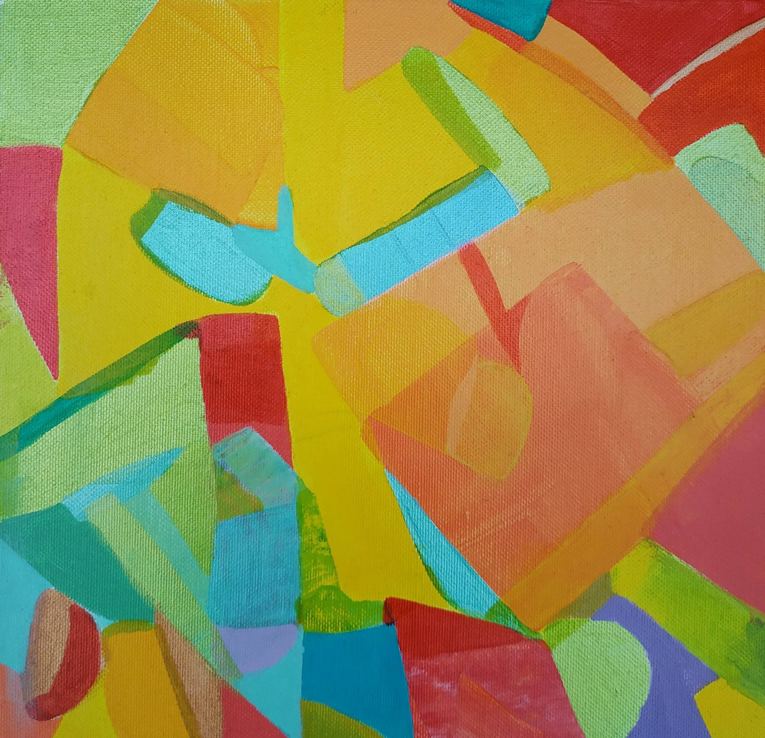 Abstract painting contemplation