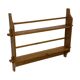 Vintage wooden wall shelve rack bookshelf in pinewood minimalist design