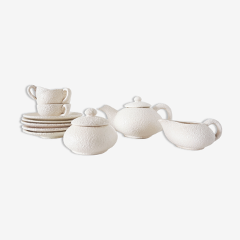 White ceramic coffee or tea set