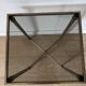 Brass and smoked glass stool