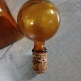 Vintage amber glass carafe