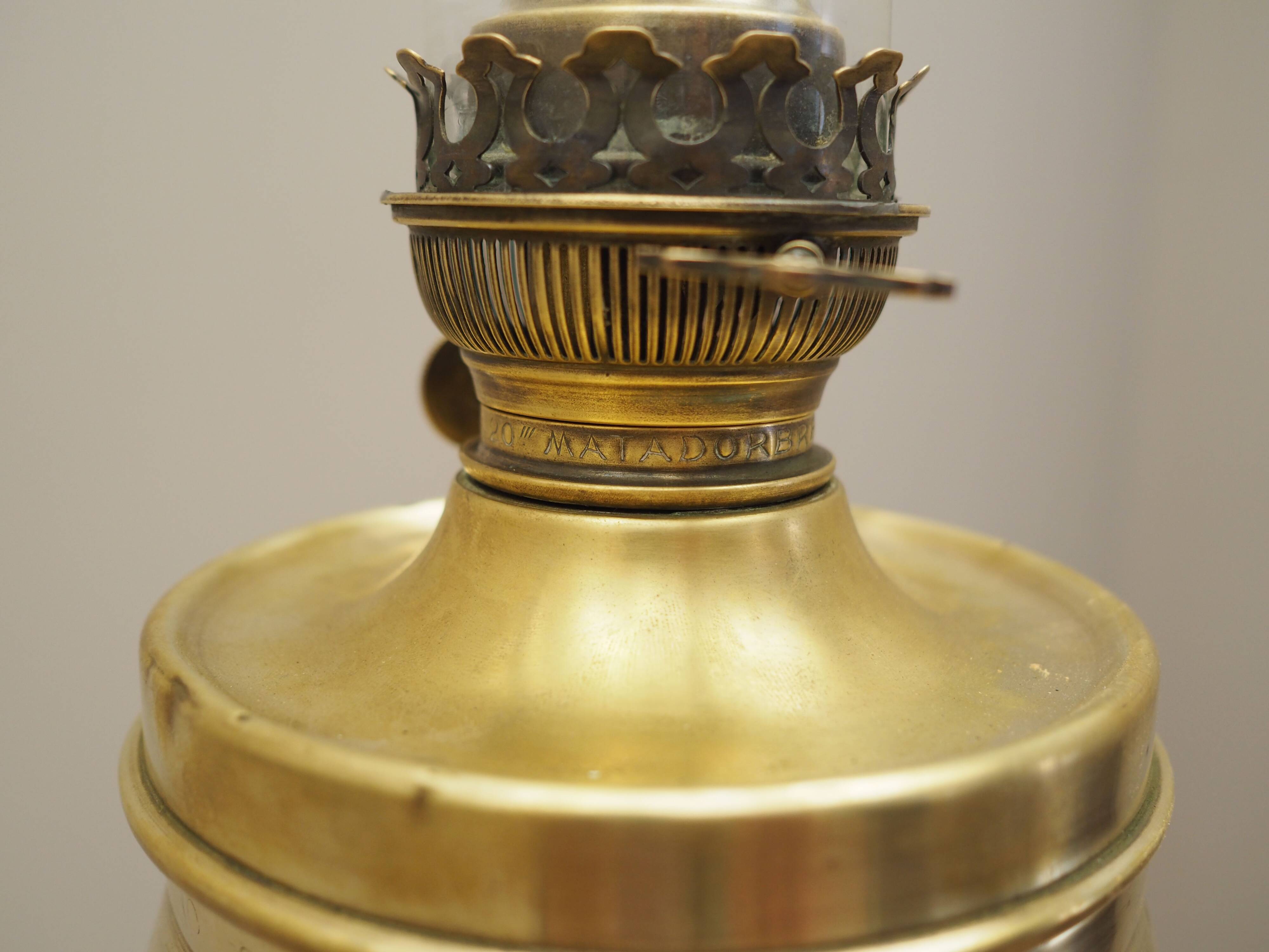 Kerosene lamp, German design, 1920s, manufacturer: Ehrich & Graetz