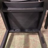 4 vintage 1960 black chairs