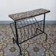 Ceramic and metal magazine rack