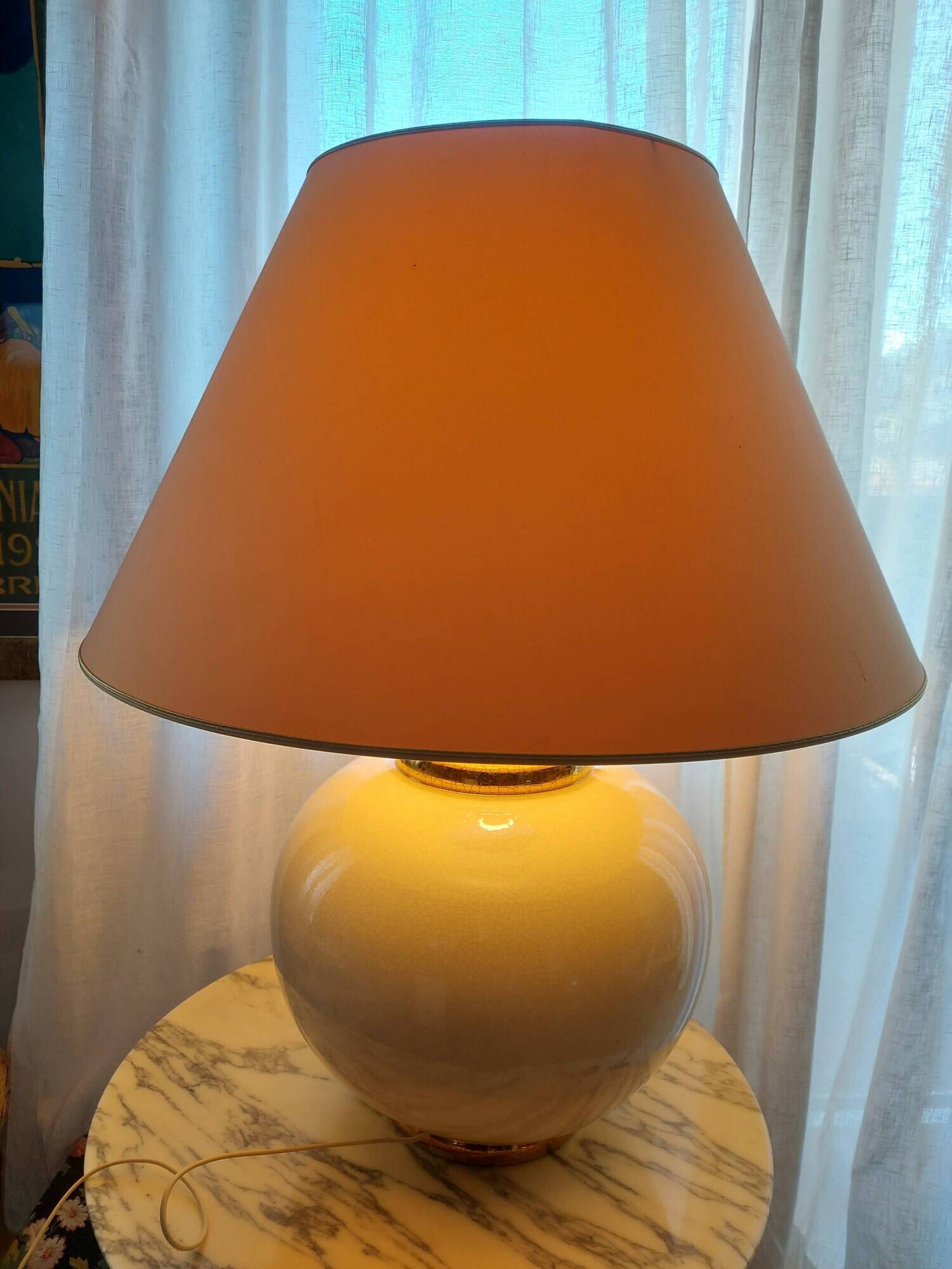 Large ceramic lamp from the 80's KOSTKA