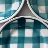 Service de 4 assiettes à carreaux