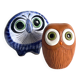 Vintage Handmade Ceramic Owls