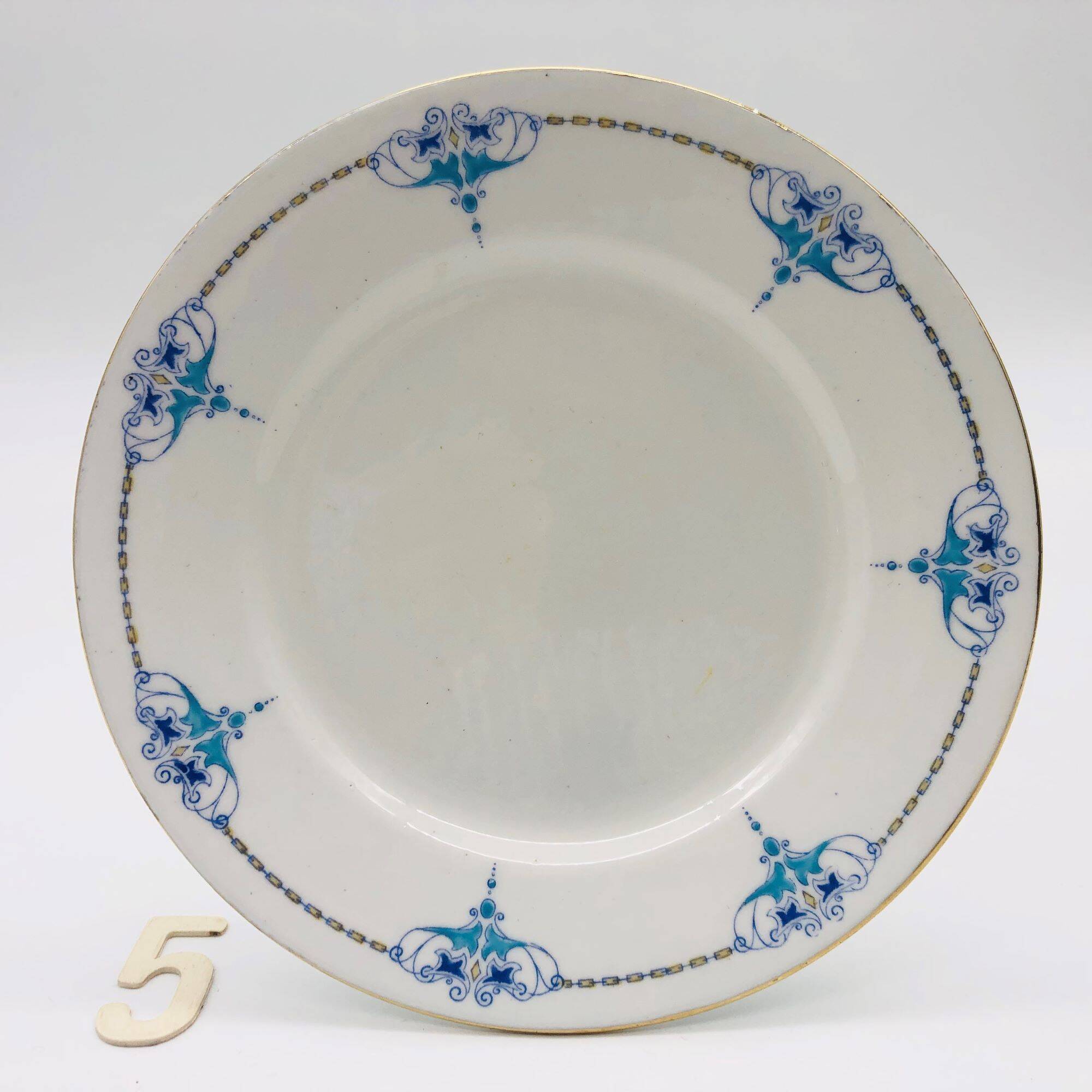 6 Dessert plates and a “Shelley - England” serving dish