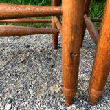 4 oak mulched chairs