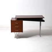 Floating minimalist hairpin desk by Nijkerk, 1950s