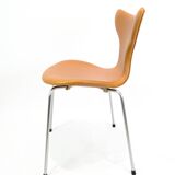 Set Of 4 Dining Chairs Model 3108 Lily/Seagull Made In Cognac Elegance Leather By Arne Jacobsen