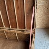 Coffee table braided rattan chest
