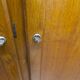 French wardrobe with tapered legs, 3 doors, 120cm hanging rail, new.
