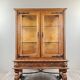 Carved oak display case, Neo-Renaissance style, 20th century
