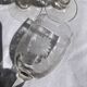 Verres  à pieds 12 cm gravure feuillage