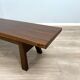 Michelucci brutalist design solid walnut bench 1970s