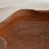 Wooden pocket tray with wavy edges