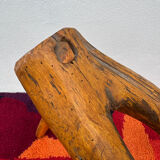 Brutalist style wooden magazine rack from the 1960s