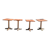 set of 4 wooden bar tables