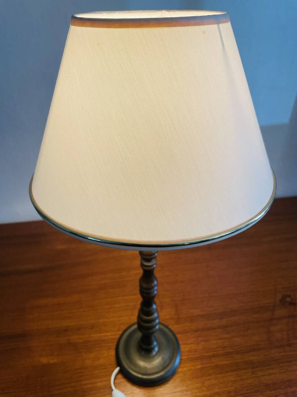 Vintage brass table lamp, circa 1940s - 1950s
