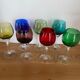 7 stemmed glasses from the Venetian glassworks of Murano from the 70s/80s.