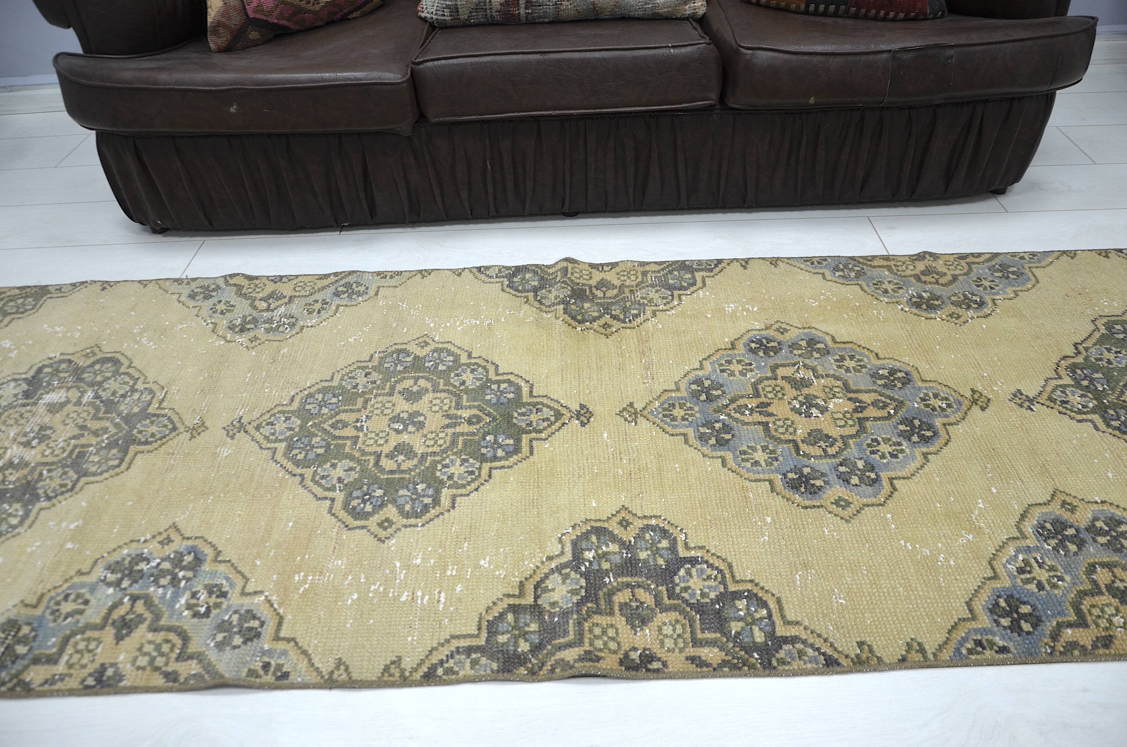 Orange & Brown Oushak Runner sku 2254