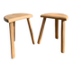 Paire de tabourets  bois brut