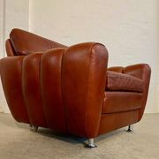 Vintage Danish mid-century Svend Skipper leather club chair 1970s