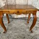 Louis xv style writing table nightstand wood + drawer 19th century walnut vintage