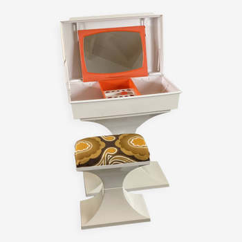 Space Age Dressing Table and Stool by Prisunic