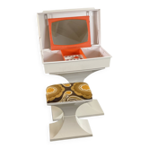 Coiffeuse et tabouret Space Age par Prisunic