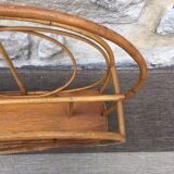 Rattan magazine rack