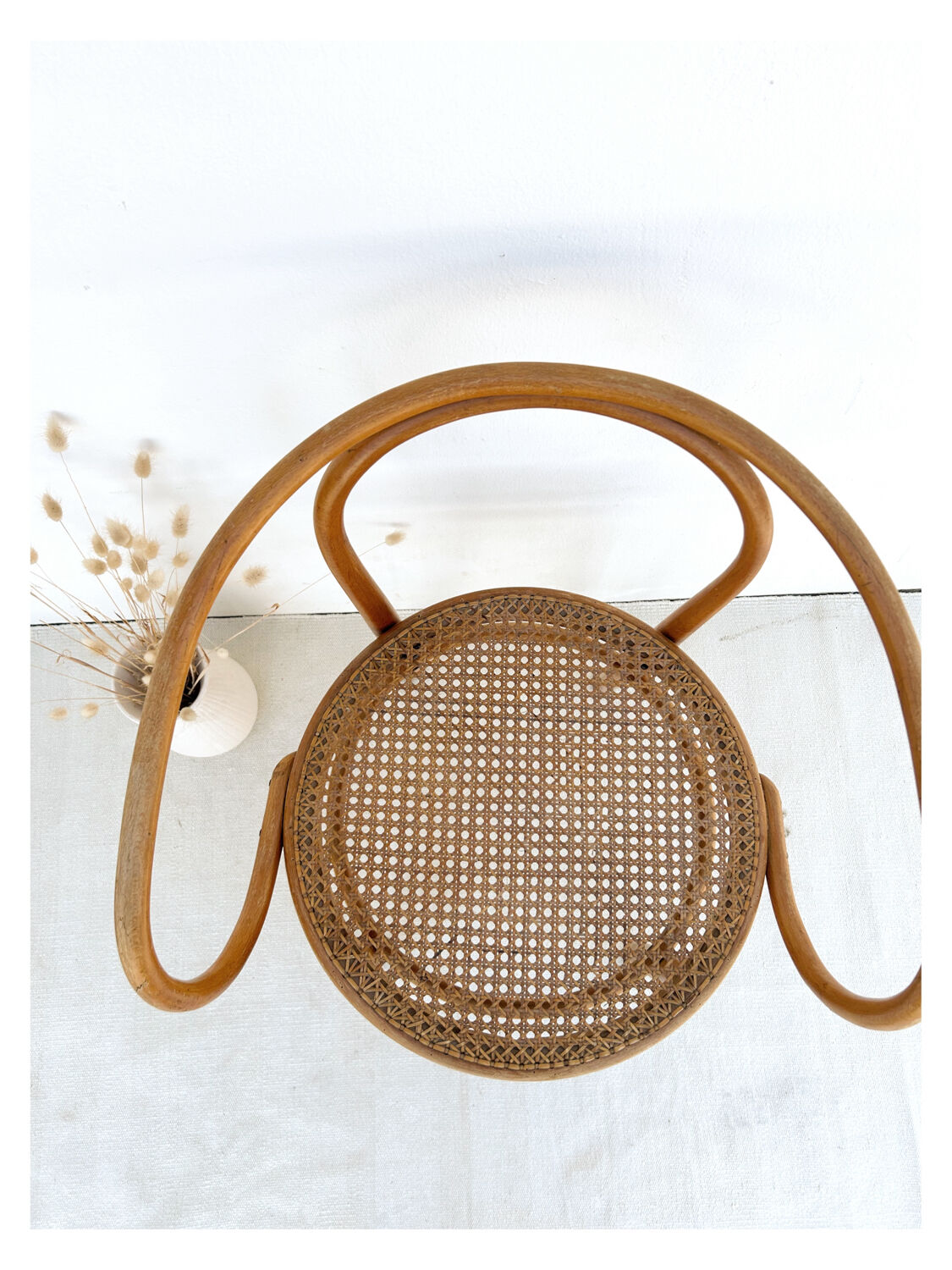 Fischel curved wood armchair