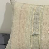 Cushion in vintage canvas Kilim style