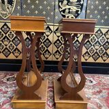 Pair of LYRE bedside tables