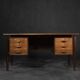Mid-Century Danish Scandinavian Modern Teak Bilateral Desk with Drawers, 1960s