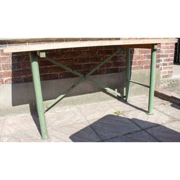 Industrial table foot in metal office