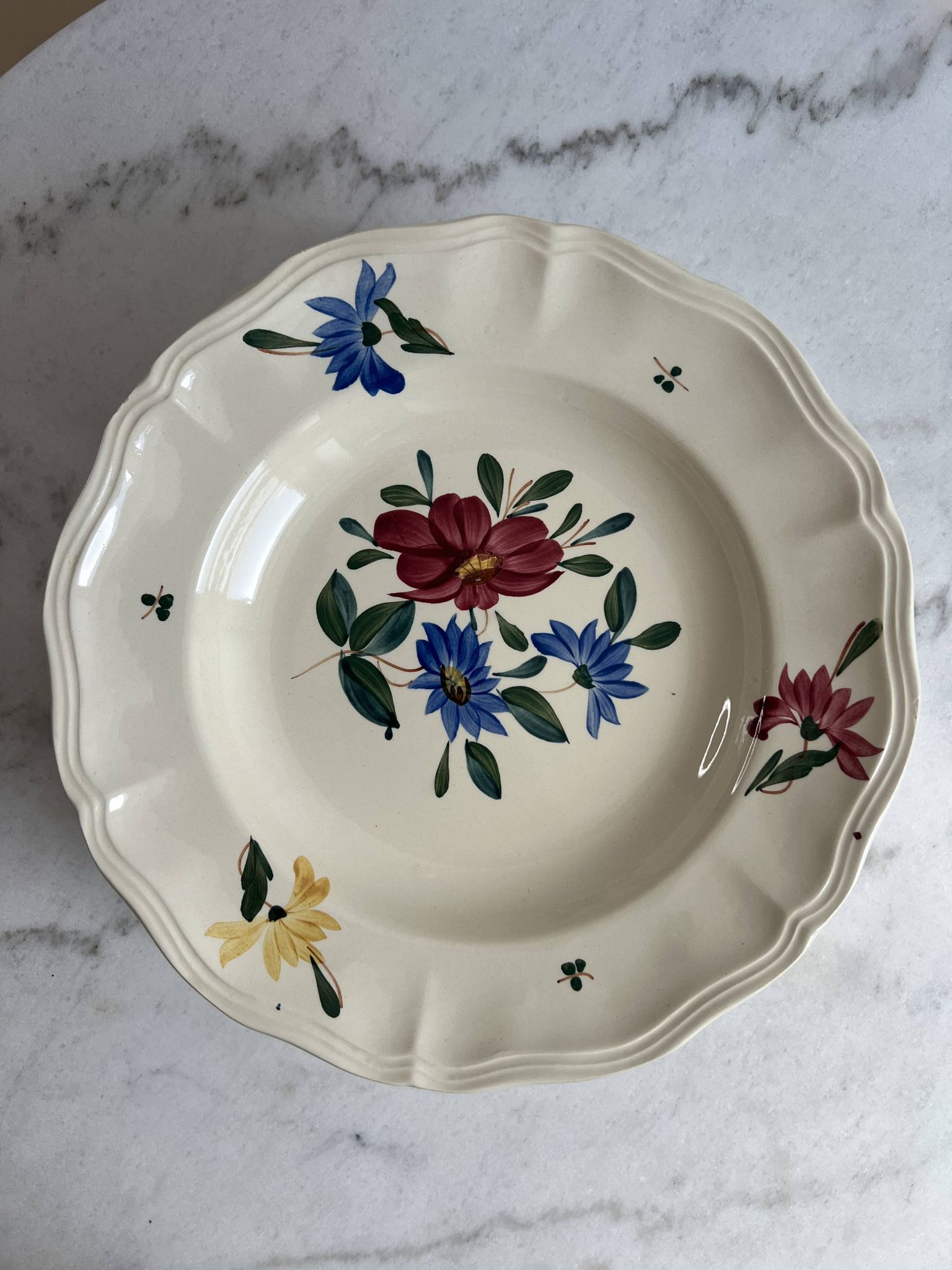 Lot 6 assiettes creuses Sarreguemines et Digoin