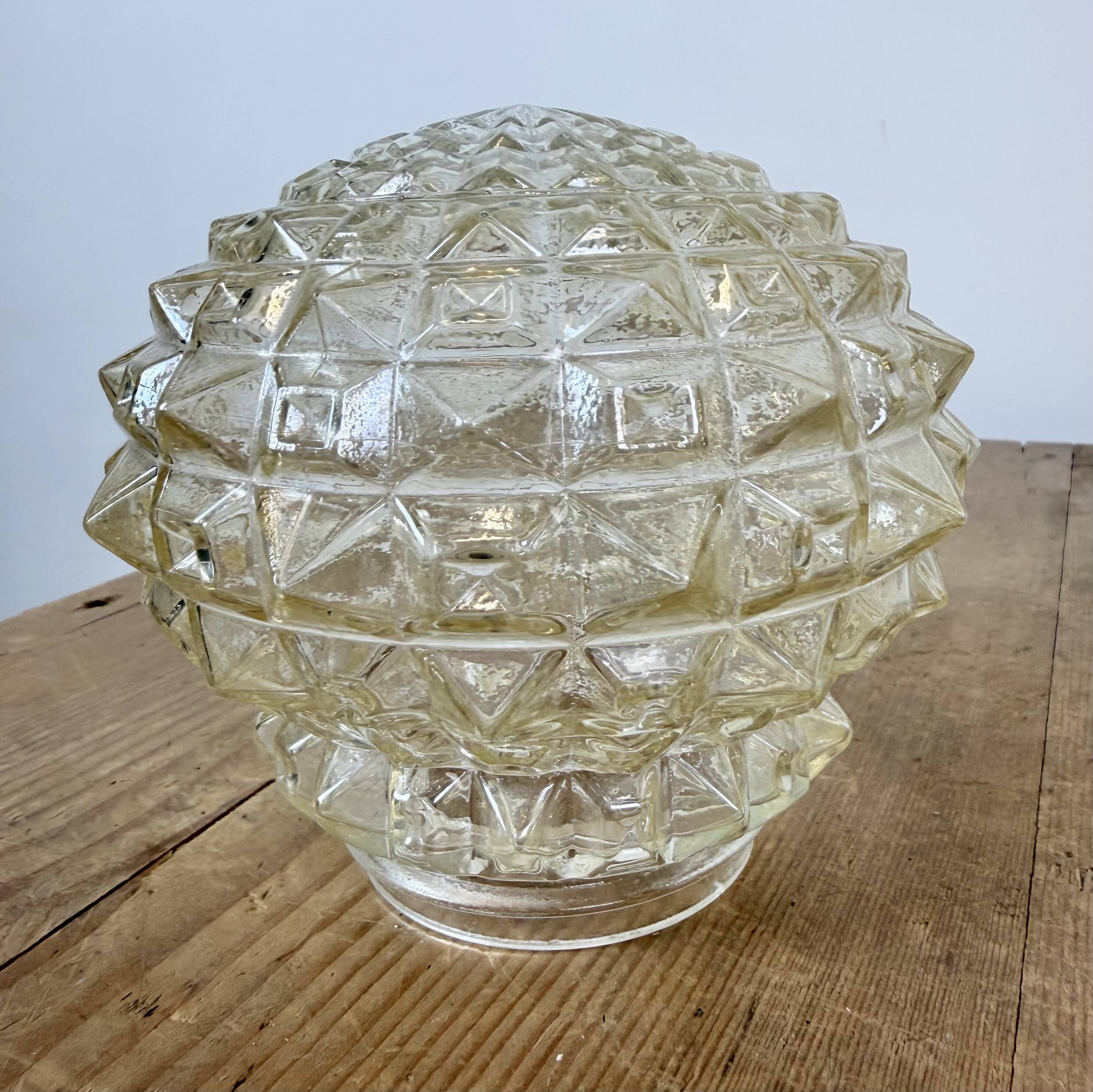 Vintage White Porcelain Ceiling Light, 1970s
