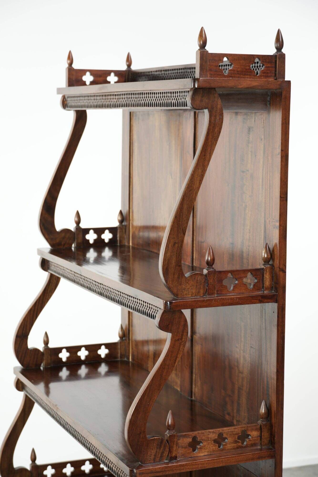 Elegant wooden  bookcase with a classic English look from the 20th century