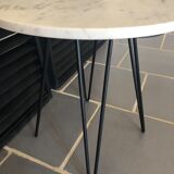 Vintage marble tray side table