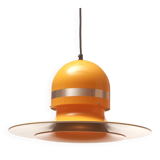 1970s ceiling lamp in yellow, Space Age