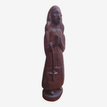 Ethnic carved wooden statuette