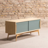 TV stand in oak latte with 2 storage spaces