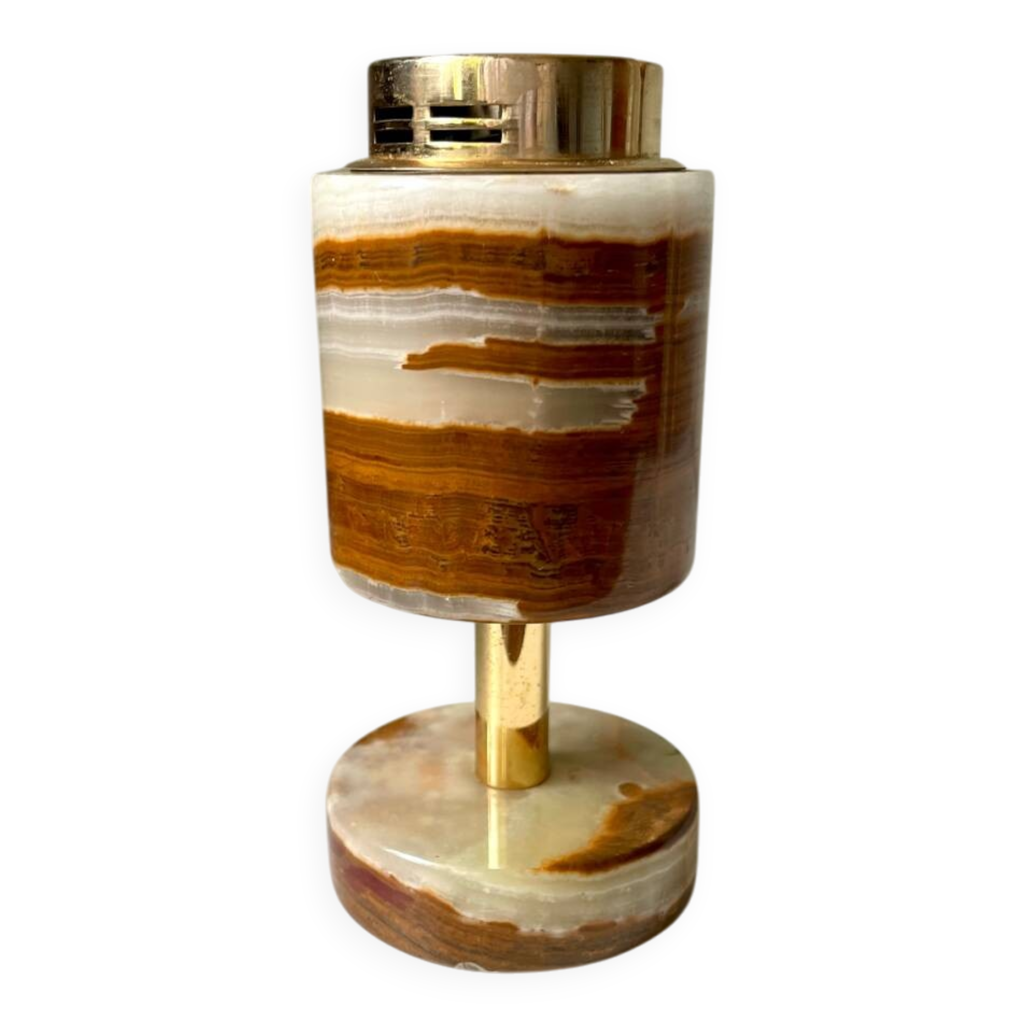 Vintage SAROME Japan Table lighter in Marble Onyx