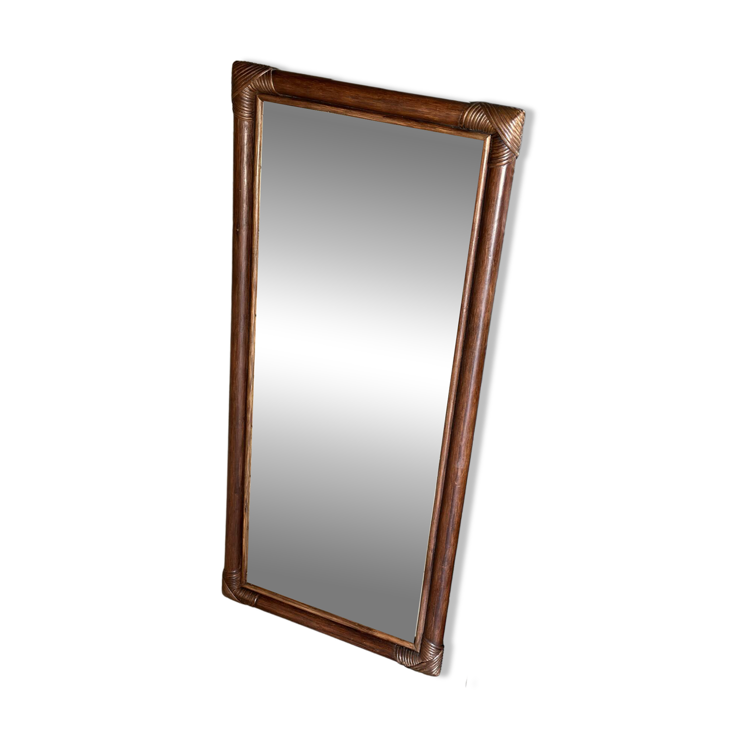 Vintage bamboo mirror